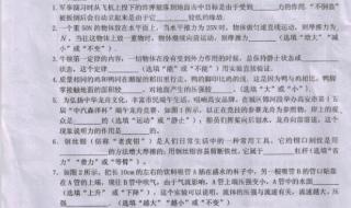 八年级物理期末试卷