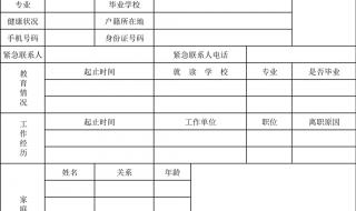 新员工入职登记表