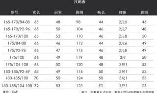 短袖t恤尺码
