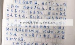 我的家乡作文二年级