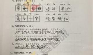 五年级语文试卷